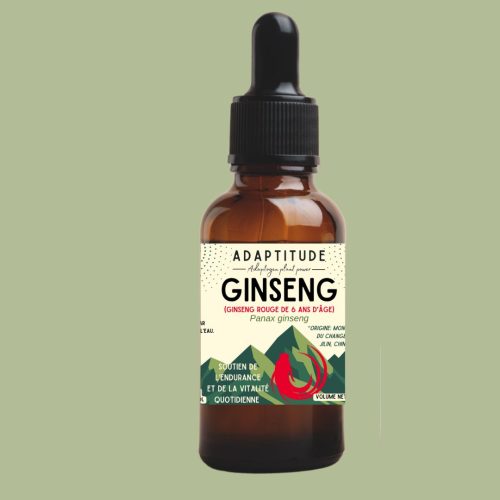 6254199578.jpg Extrait de Ginseng rouge (Panax ginseng) – 30 ml, flacon compte-gouttes Adaptitude