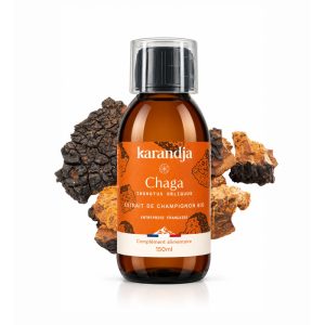 karandja-mycostim-chaga-150ml-bio.jpg Extrait de champignon bio Chaga 150 ml, flacon en verre ambré