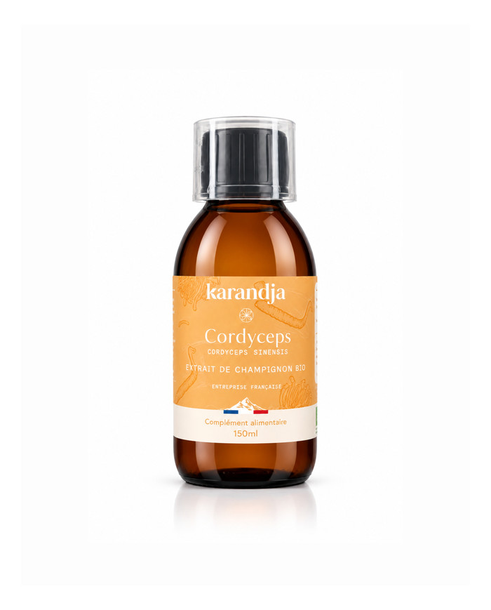 karandja-mycostim-cordyceps-150ml-bio-1.jpg Extrait de champignon bio Cordyceps 150 ml, flacon en verre ambré – vue 2