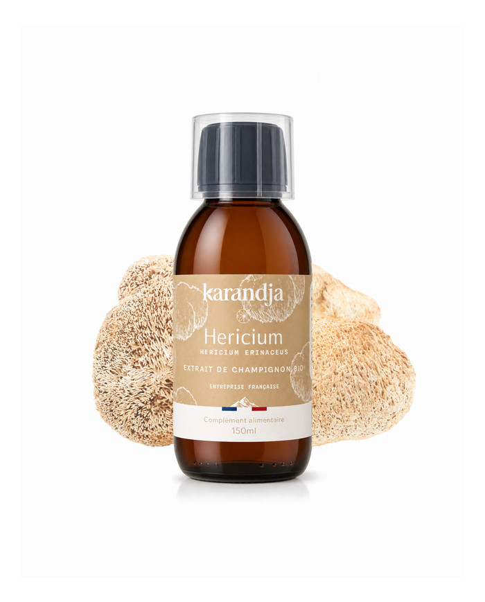 karandja-mycostim-hericium-150ml-bio.jpg Extrait de champignon bio Hericium 150 ml, flacon en verre ambré