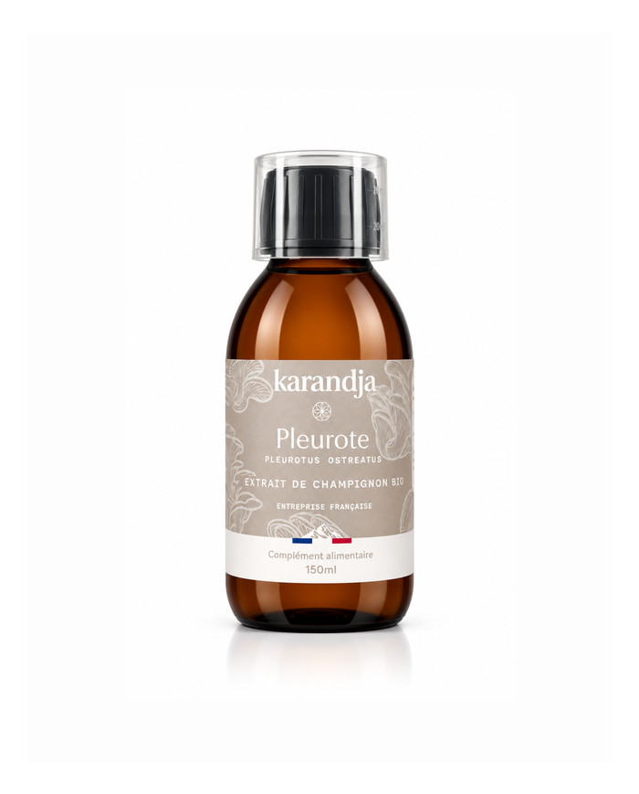 karandja-mycostim-pleurote-150ml-bio-1.jpg Extrait de champignon bio Pleurote 150 ml, flacon en verre ambré – vue 2