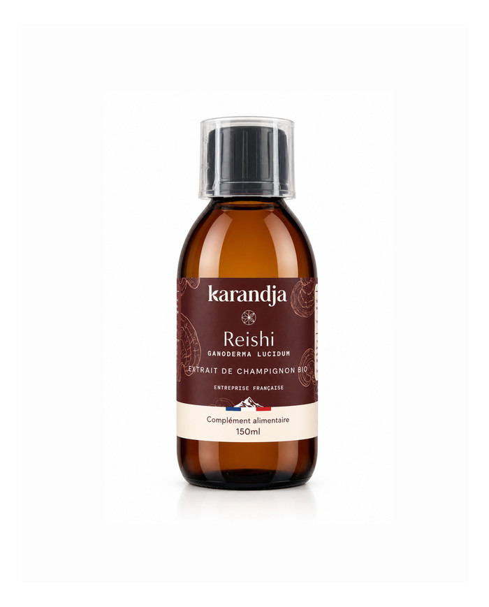 karandja-mycostim-reishi-150ml-bio-1.jpg Extrait de champignon bio Reishi 150 ml, flacon en verre ambré – vue 2