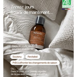 karandja-mycostim-shiitake-150ml-bio-3.jpg Extrait de champignon bio Shiitaké 150 ml, flacon en verre ambré – vue 4