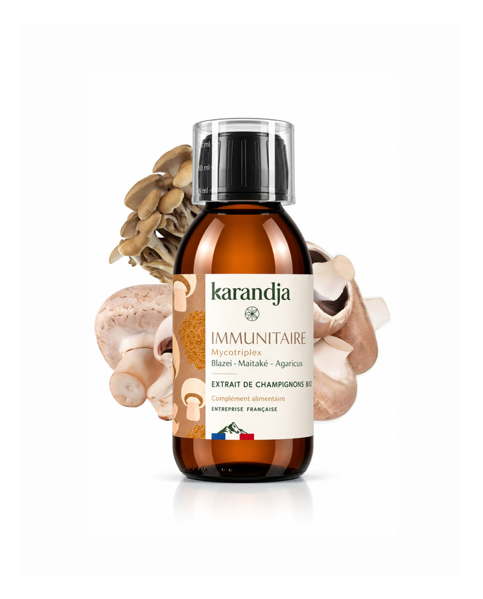 karandja-mycotriplex-n04-immunitaire-150ml-bio.jpg Mycotriplex Immunitaire, extrait de champignons bio 150 ml